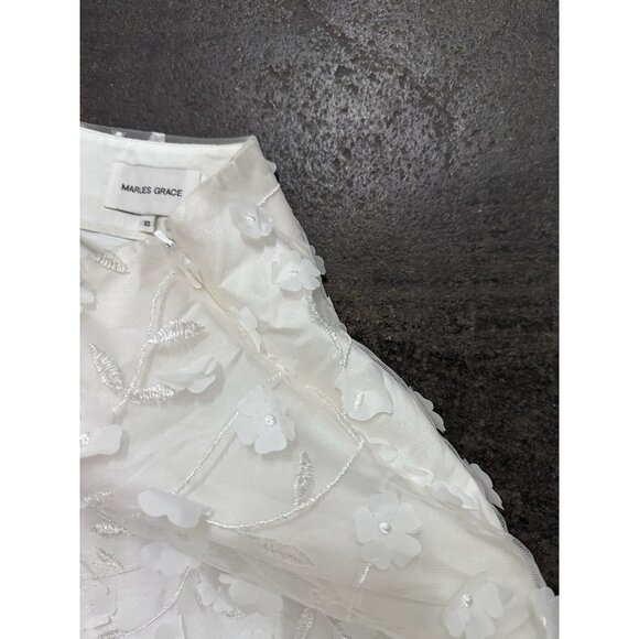Marlies Grace Heather Skirt White Embellished Floral - Picture 11 of 11